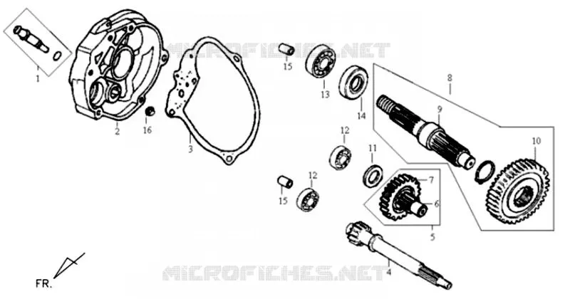 CARTER MOTEUR SYM scooter 50 2003 MASK 50 (BF05W2-6) (K3)  MASK 50 (BF05W2-6) (K3)