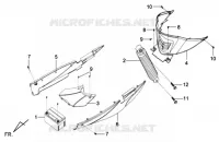 AMORTISSEUR ARRIÈRE   COUVERCLE LATÉRAL pour SYM MIO 50 (45 KMH) (HU05WAH-6) (L5-L6) de 2015