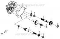 CARTER DE TRANSMISSION   ARBRE DE PONT pour SYM MIO 50 (45 KMH) (HU05WAH-6) (L5-L6) de 2015