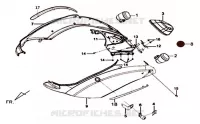 COUVERCLE DE CARROSSERIE / FEU ARRIÈRE pour SYM MIO 50 (45 KMH) (HU05WAH-6) (L5-L6) de 2015