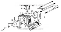 CYLINDRE pour SYM MIO 50 (45 KMH) (HU05WAH-6) (L5-L6) de 2015