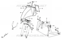 ENSEMBLE FOURCHE AVANT pour SYM MIO 50 (45 KMH) (HU05WAH-6) (L5-L6) de 2015