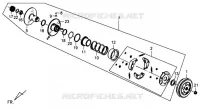 ENSEMBLE POULIE ENTRAÎNÉE pour SYM MIO 50 (45 KMH) (HU05WAH-6) (L5-L6) de 2015
