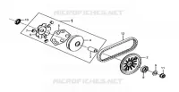 PLATEAU MOBILE VARIATEUR pour SYM MIO 50 (45 KMH) (HU05WAH-6) (L5-L6) de 2015