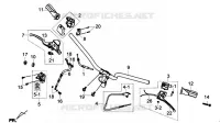 POIGNÉE DE DIRECTION pour SYM MIO 50 (45 KMH) (HU05WAH-6) (L5-L6) de 2015