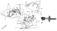 RESERVOIR DE CARBURANT   POIGNEE ARRIERE pour SYM MIO 50 (45 KMH) (HU05WAH-6) (L5-L6) de 2015