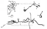 UNITÉ CDI   HARNAIS DE FIL pour SYM MIO 50 (45 KMH) (HU05WAH-6) (L5-L6) de 2015
