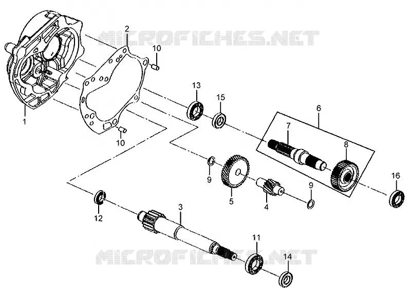 TRANSMISSION SYM scooter 50 2005 MIO 50 (HU05W-6) (K5)  MIO 50 (HU05W-6) (K5)