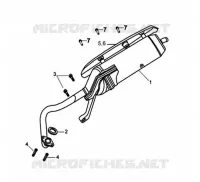 ECHAPPEMENT pour SYM ORBIT 50 (AV05W-6) (K7-K8) de 2008