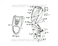 FACE AVANT   TABLIER INTERIEUR pour SYM ORBIT 50 (AV05W-6) (K7-K8) de 2008