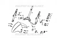 FOURCHE   GARDE BOUE AVANT pour SYM ORBIT 50 (AV05W-6) (K7-K8) de 2008