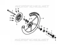 ROUE AVANT pour SYM ORBIT 50 (AV05W-6) (K7-K8) de 2008