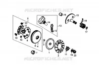 VARIATEUR DE VITESS pour SYM ORBIT 50 (AV05W-6) (K7-K8) de 2008