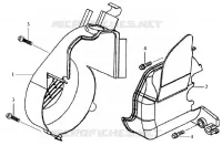 COUVERCLE DE VENTILATEUR   CARENAGE pour SYM DD50 (25KMH) (FT05V4-6) (K6) de 2006