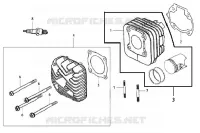CYLINDRE   CULASSE pour SYM DD50 (25KMH) (FT05V4-6) (K6) de 2006