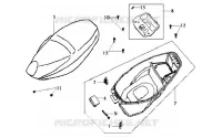 SELLE   COFFRE A BAGAGES pour SYM DD50 (25KMH) (FT05V4-6) (K6) de 2006