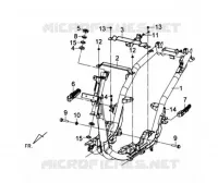 CADRE CORPS COMP. pour SYM TONIK 50CC (FW05A6-6) (L2) de 2012