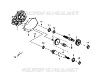 CARTER DE TRANSMISSION   ARBRE DE PONT pour SYM TONIK 50CC (FW05A6-6) (L2) de 2012