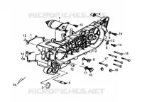 CARTER GAUCHE pour SYM TONIK 50CC (FW05A6-6) (L2) de 2012
