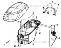 COFFRE A BAGAGES pour SYM TONIK 50CC (FW05A6-6) (L2) de 2012
