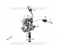 COUVERCLE CARTER DROIT pour SYM TONIK 50CC (FW05A6-6) (L2) de 2012