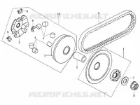 PLATEAU MOBILE VARIATEUR pour SYM DD50 (FT05V3-6) (K6) de 2006