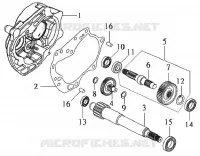 TRANSMISSION pour SYM DD50 (FT05V3-6) (K6) de 2006