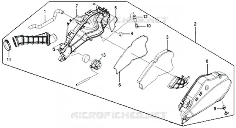 FILTRE A AIR SYM scooter 100 2010 MIO 100 (HU10W8-6) (L0)  MIO 100 (HU10W8-6) (L0)