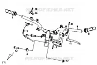 CABLE   INTERRUPTEUR   LEVIER DE POIGNEE pour SYM FIDDLE II 125 (AW12W-T) (K8) de 2008