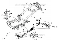 CORPS DE CADRE   CINTRE MOTEUR pour SYM FIDDLE II 125 (AW12W-T) (K8) de 2008