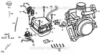 COUVERCLE DE CULASSE / CARBURATEUR pour SYM FIDDLE II 125 (AW12W-T) (K8) de 2008