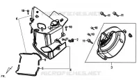 COUVERCLE DE VENTILATEUR / COUVERT DE MOTEUR pour SYM FIDDLE II 125 (AW12W-T) (K8) de 2008