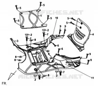 PANNEAU DE PLANCHER / COUVERCLE CENTRAL pour SYM FIDDLE II 125 (AW12W-T) (K8) de 2008