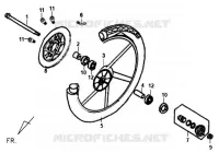 ROUE AVANT pour SYM FIDDLE II 125 (AW12W-T) (K8) de 2008