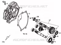 TRANSMISSION pour SYM FIDDLE II 125 (AW12W-T) (K8) de 2008