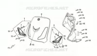 ENSEMBLE COUVERCLE AVANT  125 sym-moto 2014 FIDDLE II 125S (AX12W1-6) (L0-L4) 37