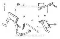 BEQUILLE pour SYM DD50 FIX E2 (FT05V1-6) (K4-K5) de 2005
