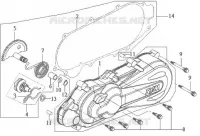 CARENAGES LATERAL GAUCHE pour SYM DD50 FIX E2 (FT05V1-6) (K4-K5) de 2005