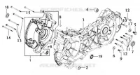 CARTERS MOTEUR pour SYM DD50 FIX E2 (FT05V1-6) (K4-K5) de 2005