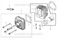 CYLINDRE   CULASSE pour SYM DD50 FIX E2 (FT05V1-6) (K4-K5) de 2005