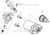 DEMARREUR pour SYM DD50 FIX E2 (FT05V1-6) (K4-K5) de 2005