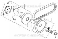 FLASQUE DE POULIE pour SYM DD50 FIX E2 (FT05V1-6) (K4-K5) de 2005