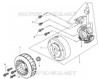 GÉNÉRATEUR pour SYM DD50 FIX E2 (FT05V1-6) (K4-K5) de 2005