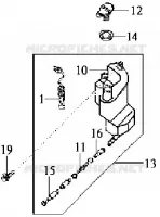 RESERVOIR HUILE pour SYM DD50 FIX E2 (FT05V1-6) (K4-K5) de 2005