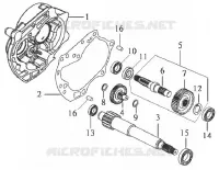 TRANSMISSION pour SYM DD50 FIX E2 (FT05V1-6) (K4-K5) de 2005