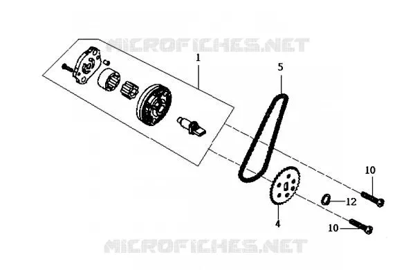 LA POMPE À HUILE SYM scooter 125 2010 GTS 125 EVO (K9-L0)  GTS 125 EVO (K9-L0)