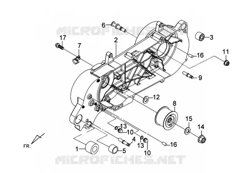 CARTER GAUCHE SYM scooter ELECTRIQUE 2012 E-VIRID (ED1LU1-6) (L2)  E-VIRID (ED1LU1-6) (L2)