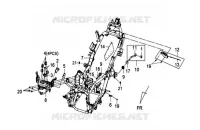 CADRE CORPS COMP. pour SYM GTS 125I (LN12W1-F) (L2-L3) de 2013
