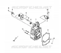 CARTER DESTRO pour SYM GTS 125I (LN12W1-F) (L2-L3) de 2013
