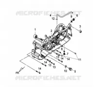 CARTER GAUCHE pour SYM GTS 125I (LN12W1-F) (L2-L3) de 2013